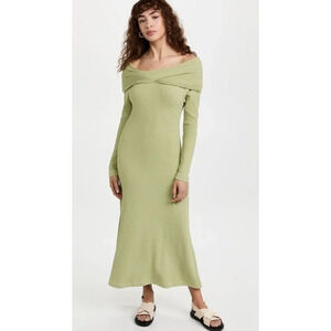 Mara Hoffman NEW FULL CIRCLE EMERY DRESS Size Small In Emery Green Longsleeved
